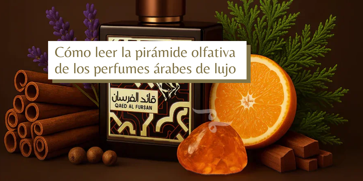 cómo leer la pirámide olfativa de un perfume árabe