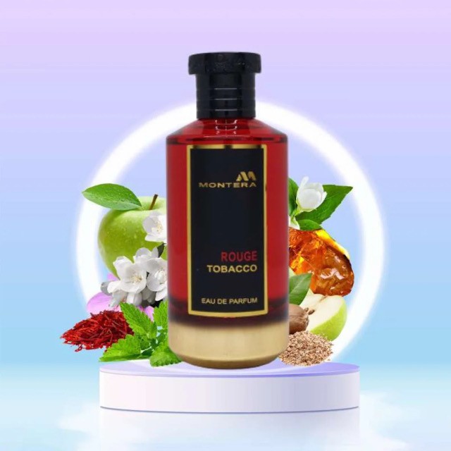 rouge tobacco perfume Montera Fragrance World 100ml ANAU STORE creating a magnetism that draws others closer Montera Rouge Tobacco FRAGRANCE WORLD