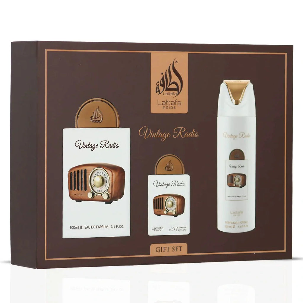 Lattafa Pride Vintage Radio ギフトセット 香水 Vintage Radio Lattafa Pride Gift Set | Unisex Eau de Parfum