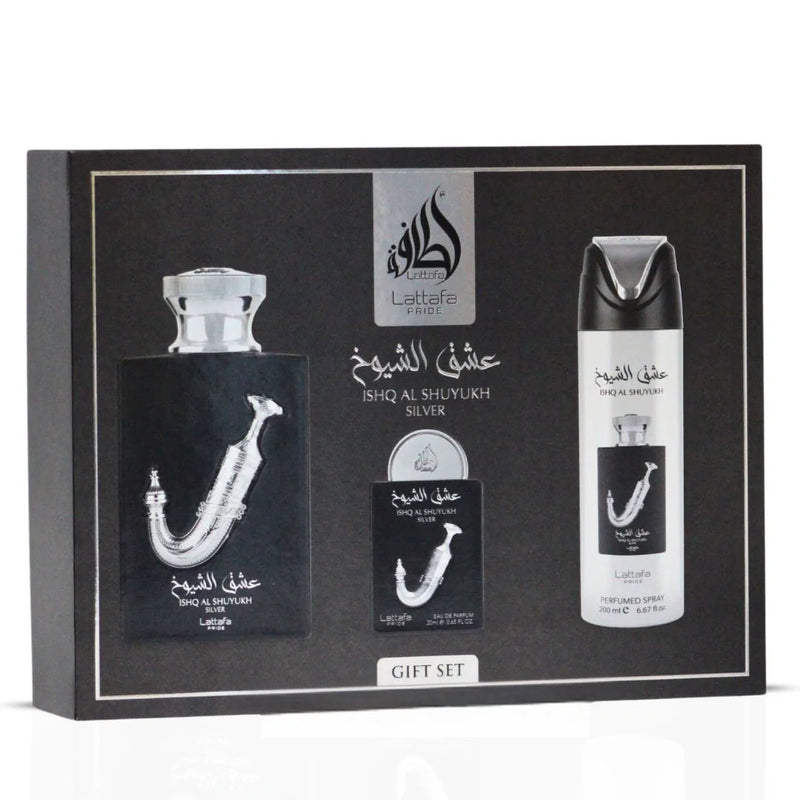 Set Regalo Ishq Al Shuyukh Silver LATTAFA PRIDE
