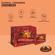 Sandal Cinnamon Conos de Incienso HEM 25gr (10 conos)