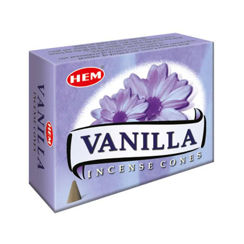 Vanilla Conos de Incienso HEM 25gr (10 conos)