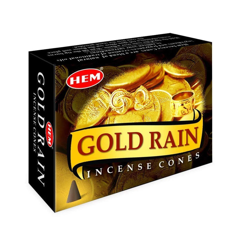 Gold Rain Conos de Incienso HEM 25gr (10 conos)