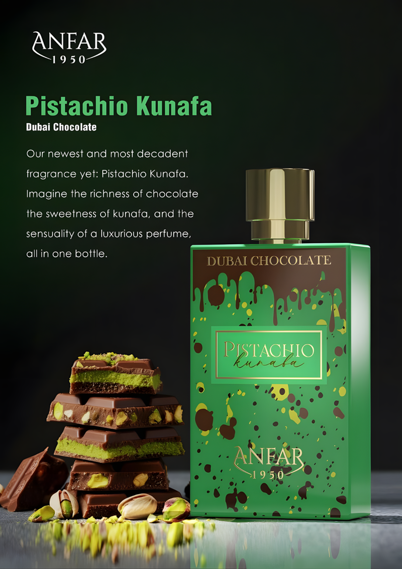 Pistachio Kunafa Dubai Chocolate ANFAR 80ml - Arabic Parfums