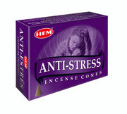 Anti-Stress Conos de Incienso HEM 25gr (10 conos)