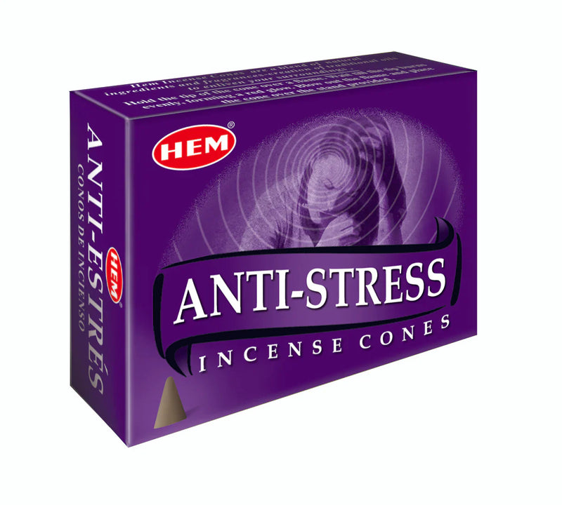 Anti-Stress Conos de Incienso HEM 25gr (10 conos)