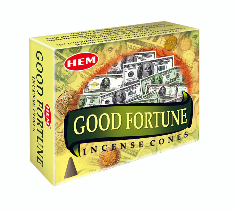 Good Fortune Conos de Incienso HEM 25gr (10 conos)