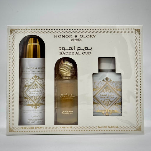 Set Bade’e Al Oud Honor & Glory 100ml + Deo 200ml + Hair Mist