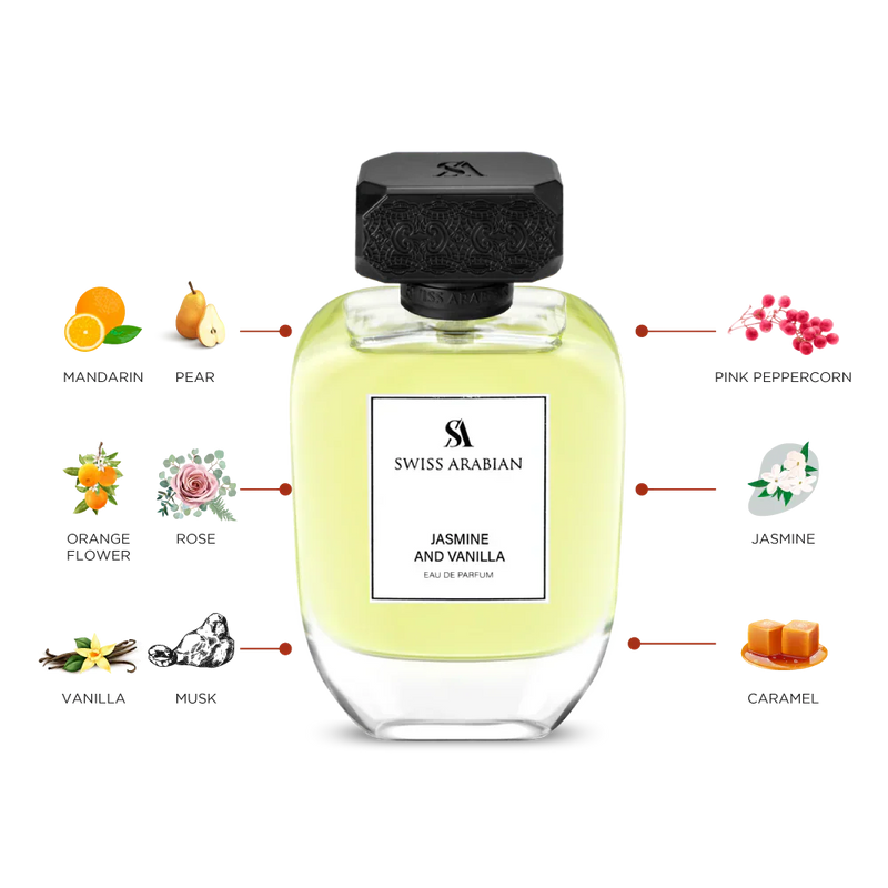 Jasmine and Vanilla SWISS ARABIAN 100ml - Muestra 10 ml