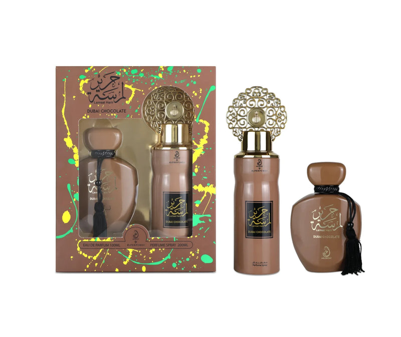 Lamsat Harir Dubai Chocolate + Perfume Spray 200ml ARABIYAT PRESTIGE