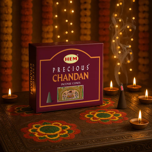 Precious Chandan Conos de Incienso HEM 25gr (10 conos)