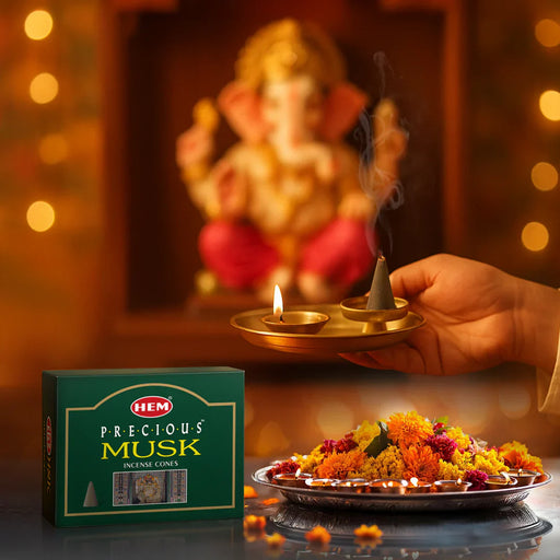 Precious Musk Conos de Incienso HEM 25gr (10 conos)