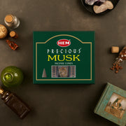 Precious Musk Conos de Incienso HEM 25gr (10 conos)