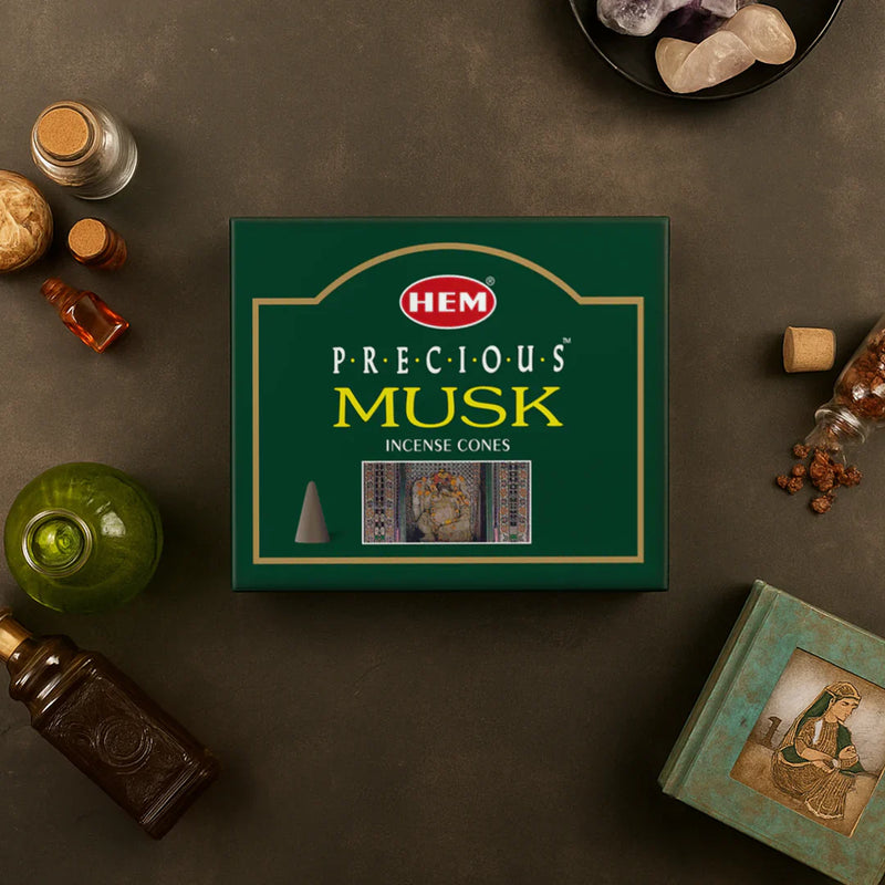 Precious Musk Conos de Incienso HEM 25gr (10 conos)