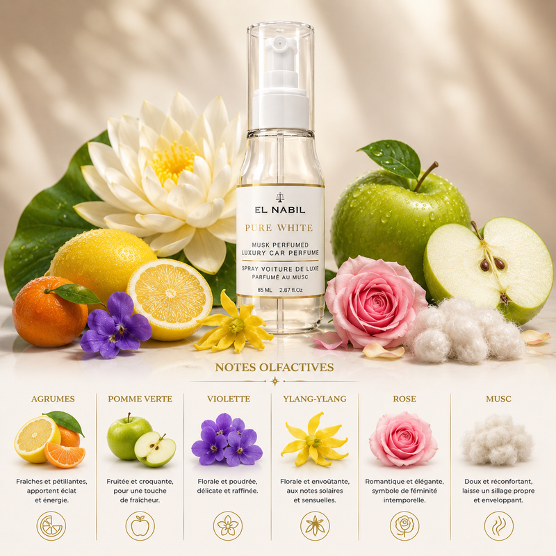 Ambientador Coche Pure White EL NABIL 85ml