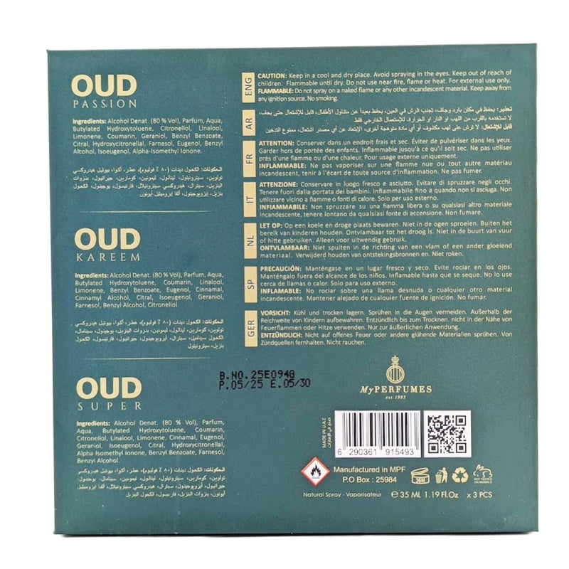 Oud Trio Set MyPERFUMES 3 x 35ml