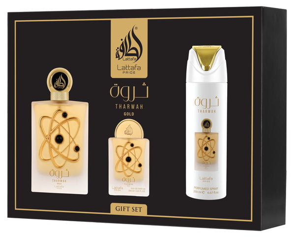 Lattafa THARWAH Gold & Silver 2点セット Tharwah-Gold-Giftset-3pcs-copy