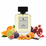 Amber and Apricot Swiss Arabian - Fond Alb