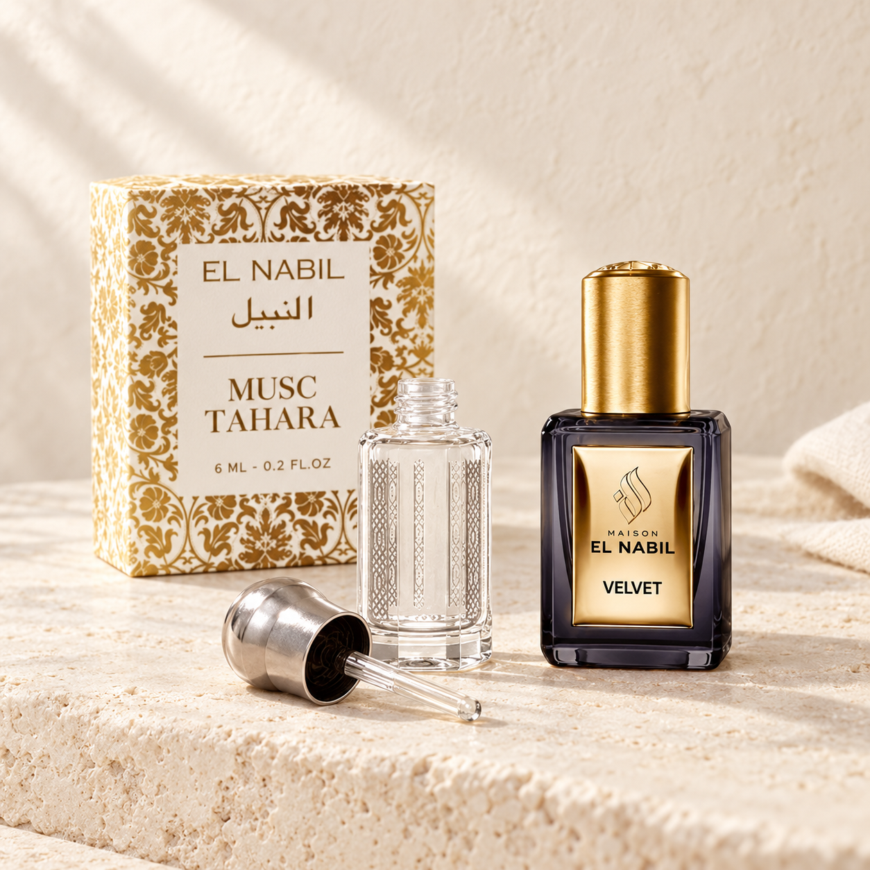 Aceites perfumados Musc Tahara y Velvet de El Nabil