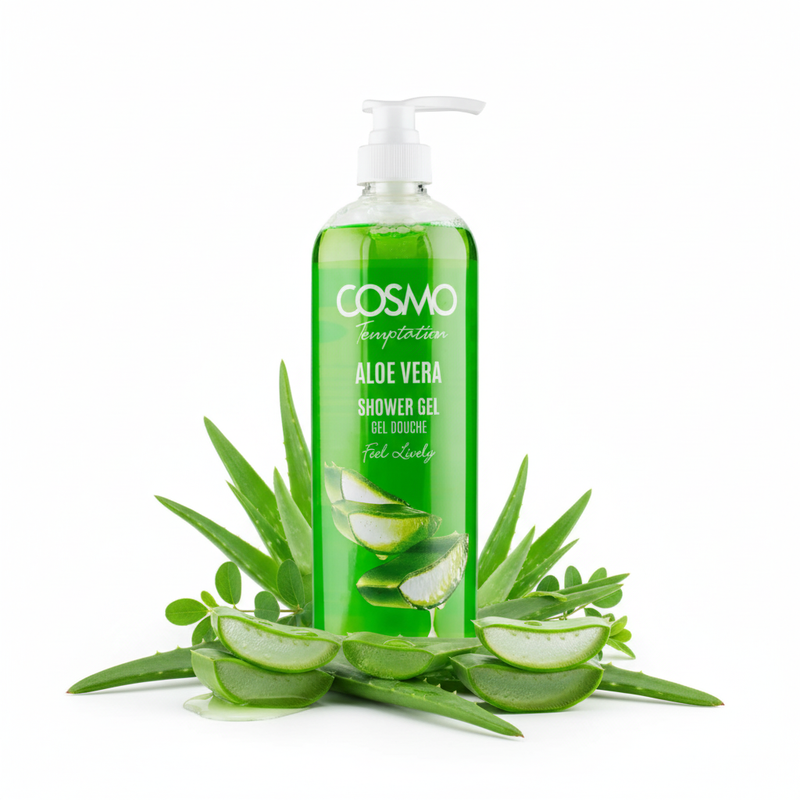Temptation Aloe Vera Shower Gel – Moisturizing Shower Gel COSMO 1000ml — Arabic Parfums
