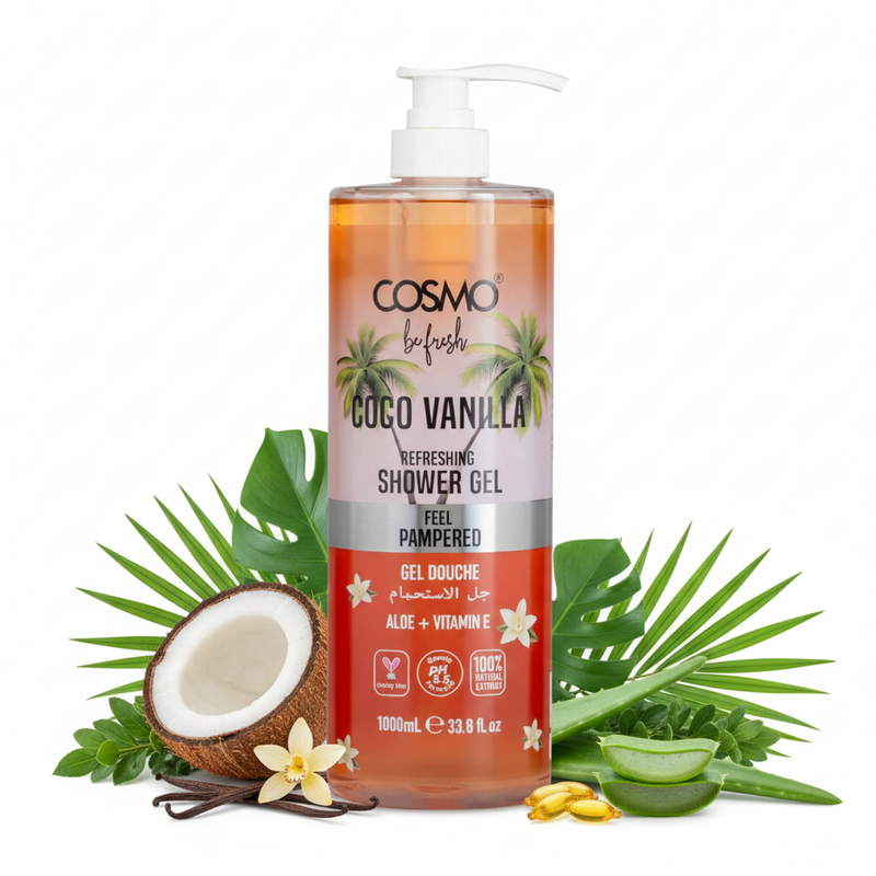 Cosmo Coco Vanilla Shower Gel con ingredientes naturales
