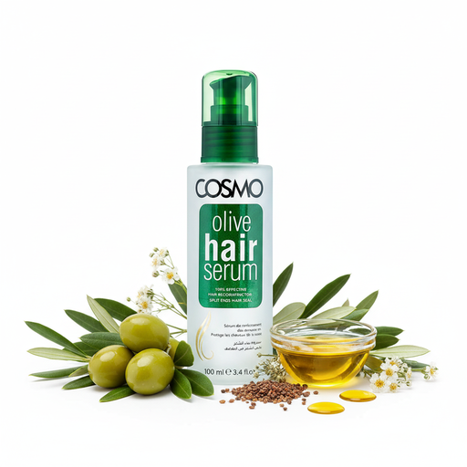 Cosmo Olive Hair Serum con ingredientes naturales