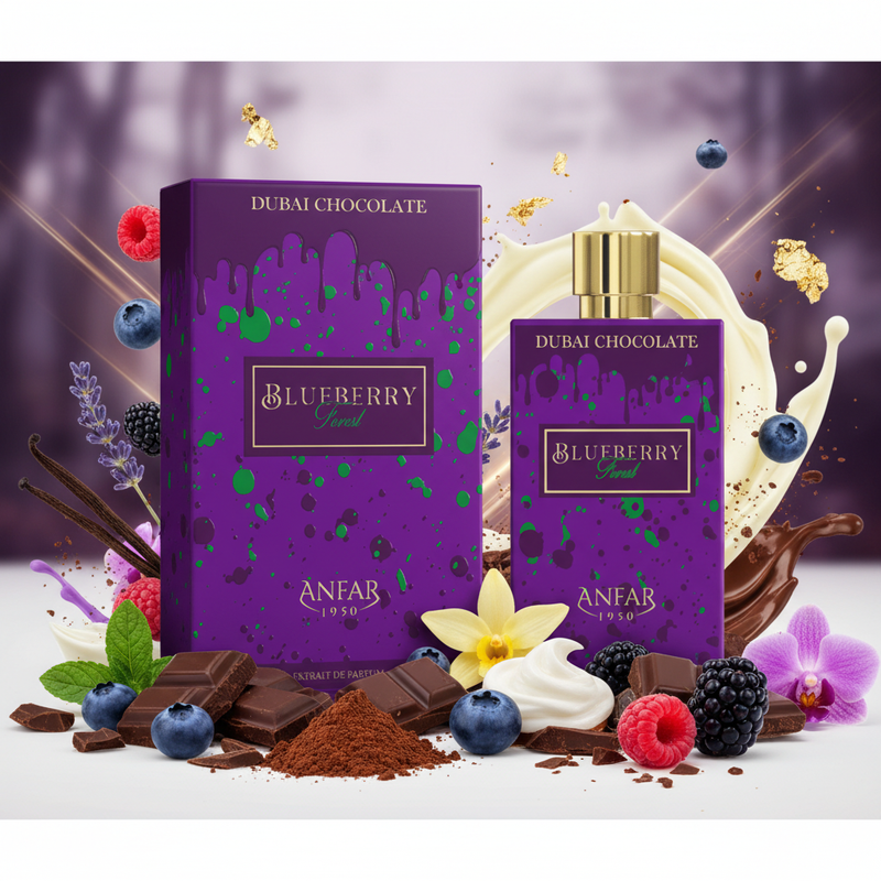 Dubai Chocolate Blueberry Swirl cu ingrediente naturale