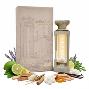 French Avenue Marmara cu fundal alb și ingrediente în jurul bazei