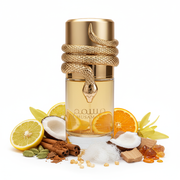 Gold snake perfume bottle with oriental fragrance notes