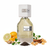 Frasco Saheb Intense de Ard Al Zaafaran EDP, botella cuadrada redondeada vidrio transparente, placa plateada SAHEB صاحب, texto INTENSE en vidrio, tapa cuadrada blanca mate con placas By Ard al zaafaran y EAU DE PARFUM, sobre fondo blanco, rodeado de cidra, bergamota, naranja siciliana, jengibre, neroli, canela, té negro, ambroxan, madera de gaiac e incienso.