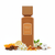 Frasco de perfume Desert de Sahara de Riiffs Extrait de Parfum 100ml, botella rectangular con textura granulada arena marrón caramelo, hombros achaflanados, etiqueta arco ámbar con texto dorado DESERT DE SAHARA y RiIFFS, tapón cuadrado cobre-oro rosa, sobre fondo blanco, rodeado de cítricos, especias, jazmín, flor de azahar, ámbar, cedro y almizcle.