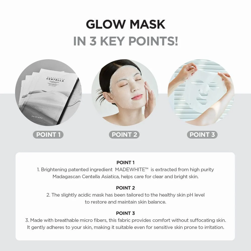 Madagascar Centella Tone Brightening Glow Mask - SKIN1004