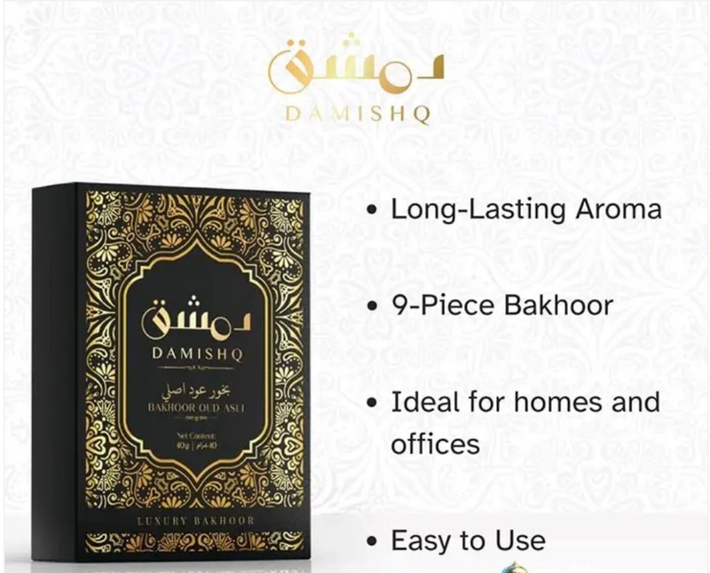 Bakhoor Oud Asli Inciensos DAMISHQ 40gr