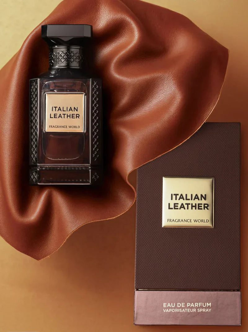 Italian Leather FRAGRANCE WORLD - Muestra 3 ml