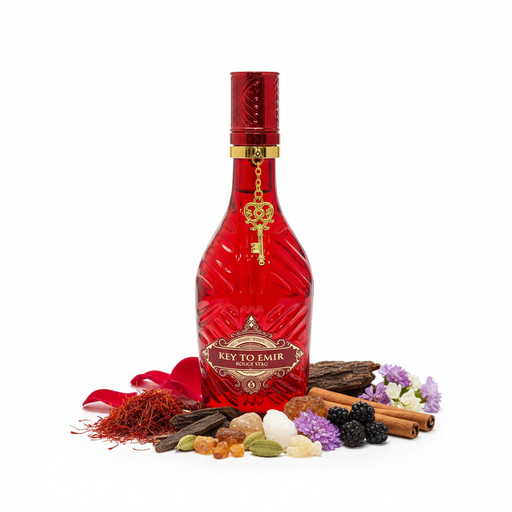 Key to Emir Rouge Stag sticla cu ingrediente