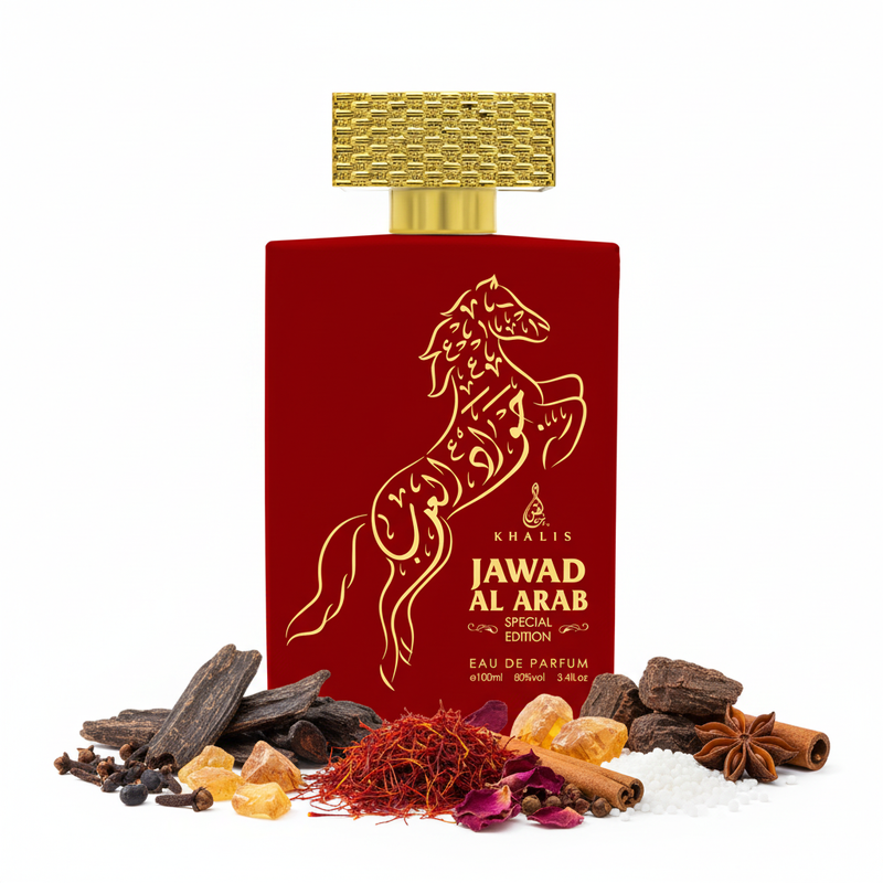 Khalis Jawad Al Arab Red con ingredientes naturales