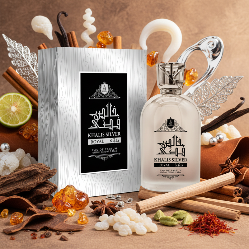Silver Royal KHALIS – Perfume oriental con oud y cuero intenso — Arabic ...