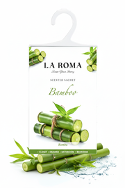 La Roma Bamboo Scented Sachet fără logo cu ingrediente