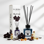 La Roma Black Orchid difuzor cu cutie și ingrediente