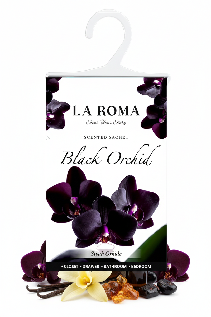 La Roma Black Orchid Scented Sachet fără logo cu ingrediente