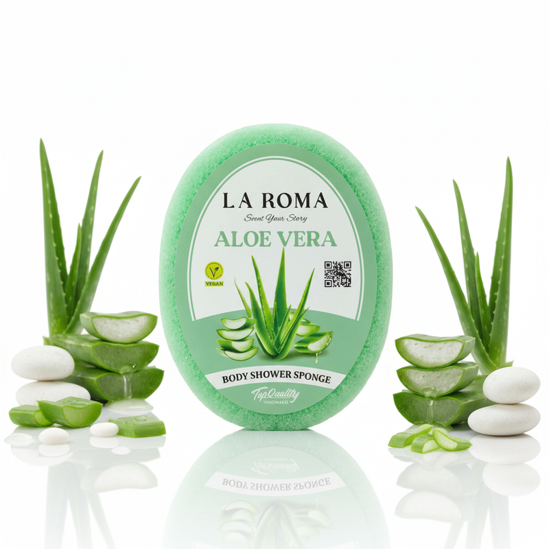 Aleo Roma M Jabón con Esponja Integrada Aloe Vera La Roma — Arabic Parfums