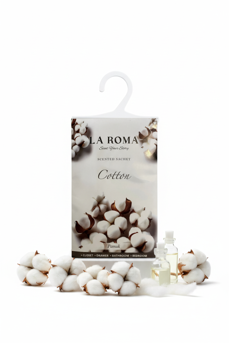 La Roma Cotton Scented Sachet cu ingrediente