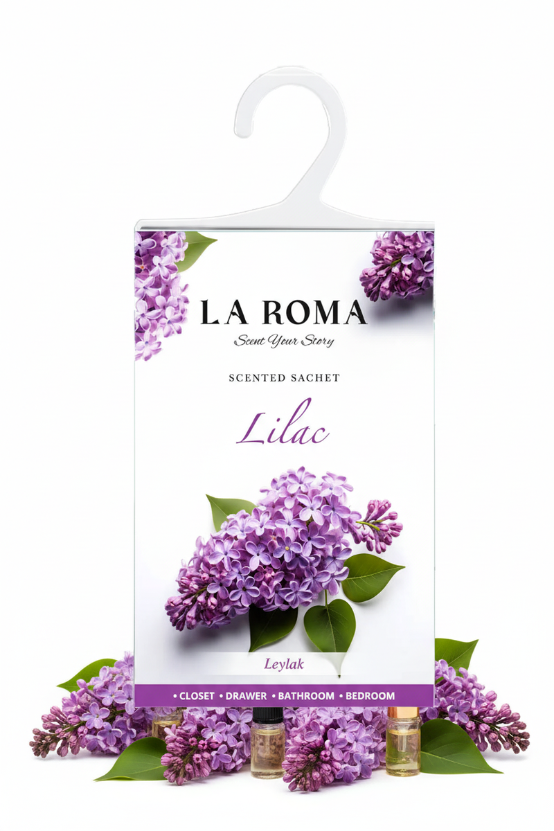 La Roma Lilac Scented Sachet fără logo cu ingrediente