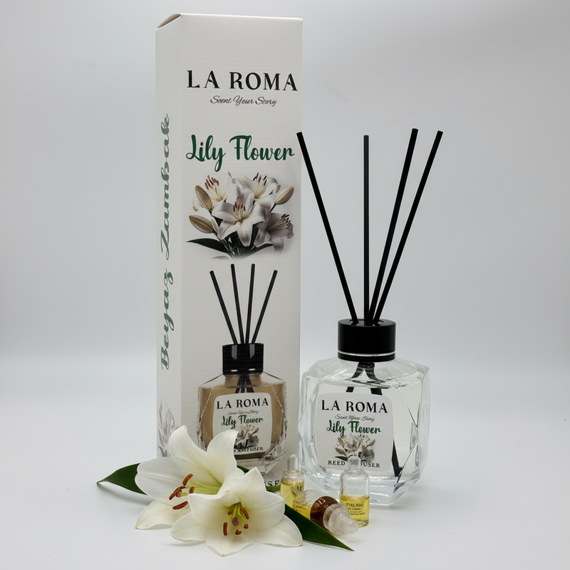 La Roma Lily Flower difuzor cu cutie și ingrediente