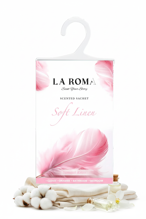 La Roma Soft Linen Scented Sachet fără logo cu ingrediente