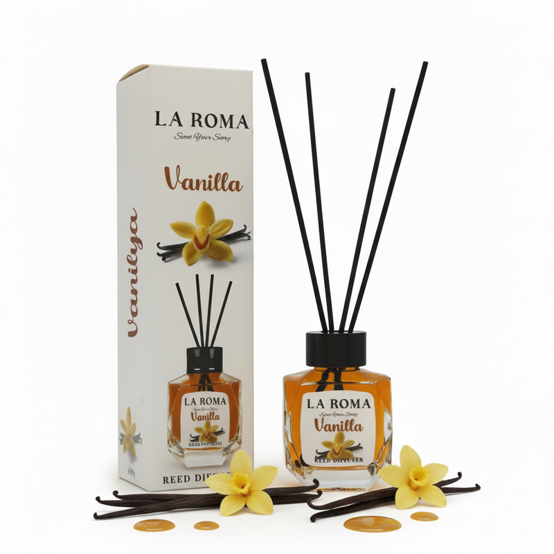 La Roma Vanilla difuzor cu cutie și ingrediente