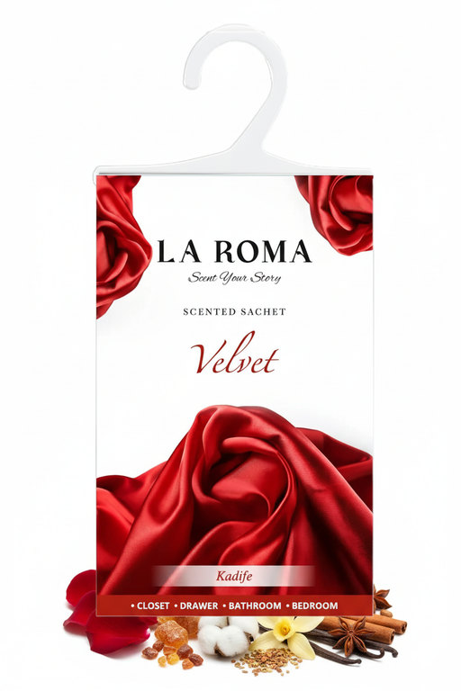 La Roma Velvet Scented Sachet fără logo cu ingrediente