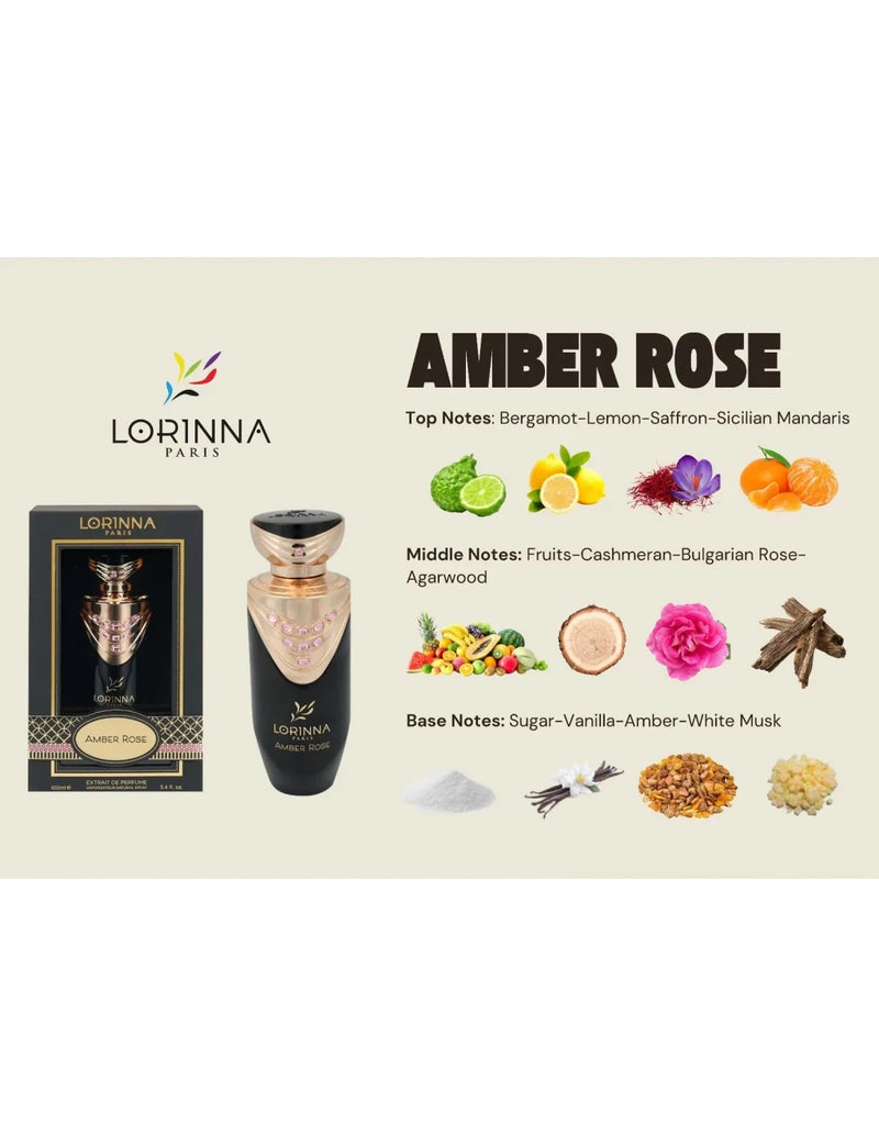 Amber Rose Extrait De Perfume Lorinna 100ml - Muestra 3ml