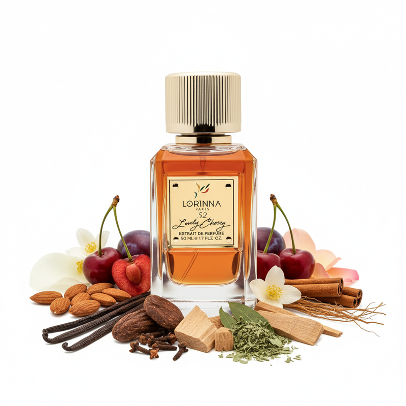 Lovely Cherry Extrait de Perfume LORINNA - Ingredientes Abajo