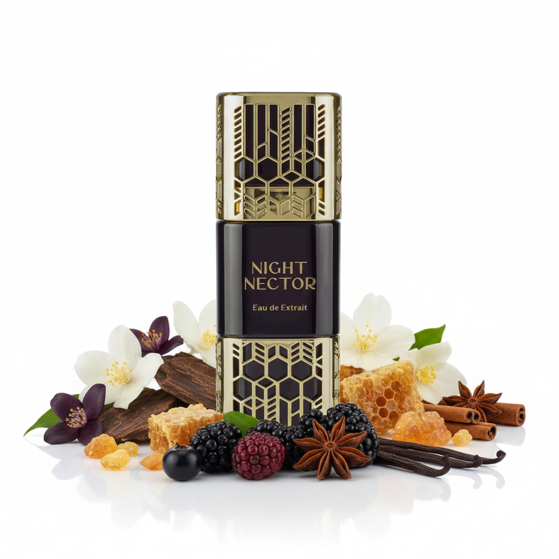 Night Nector sticla cu ingrediente